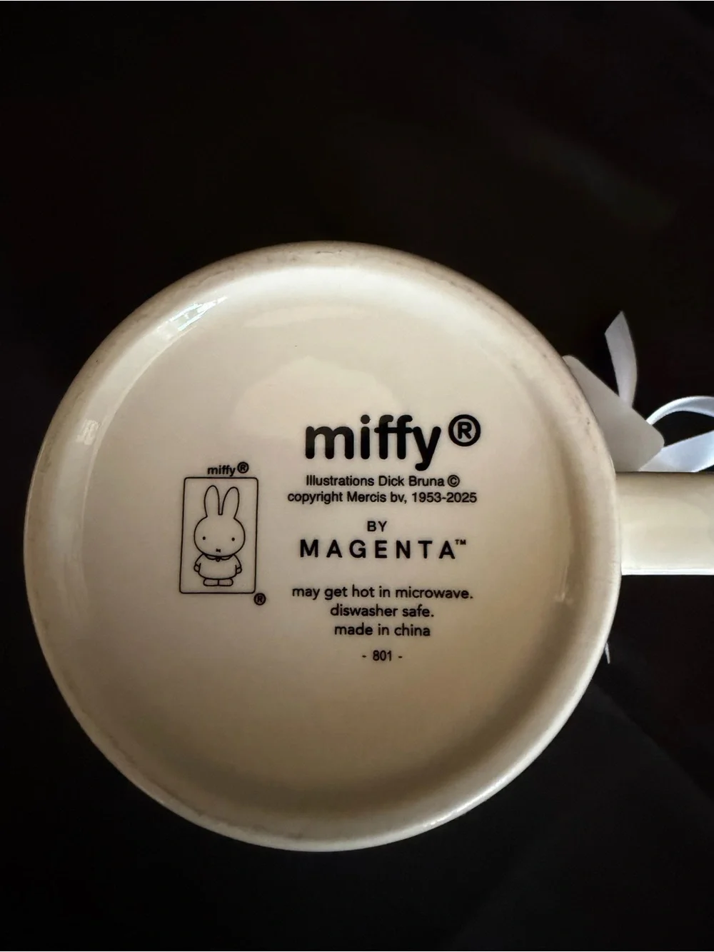 Miffy & Melanie Ceramic Mug with Blue Interior. NWT.